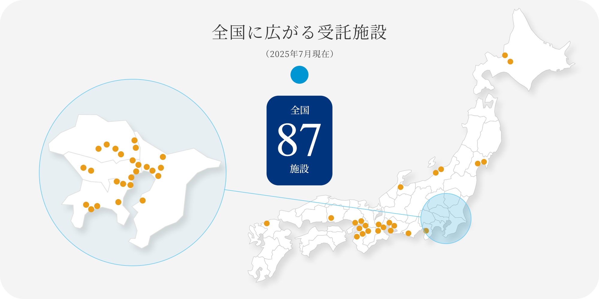 全国に広がる受託施設